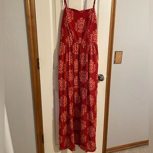 As U Wish Red and Pink Floral Dress